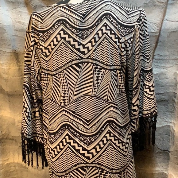 Kenneth Cole New York Swim Coverup Tunic fringe L - Picture 4 of 6